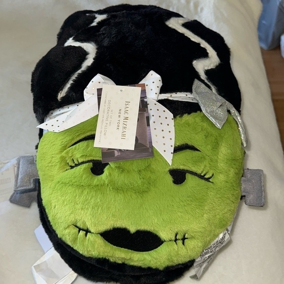 Isaac Mizrahi Other - Isaac Mizrahi Frankenstein Pillows Green and Black New Homegoods